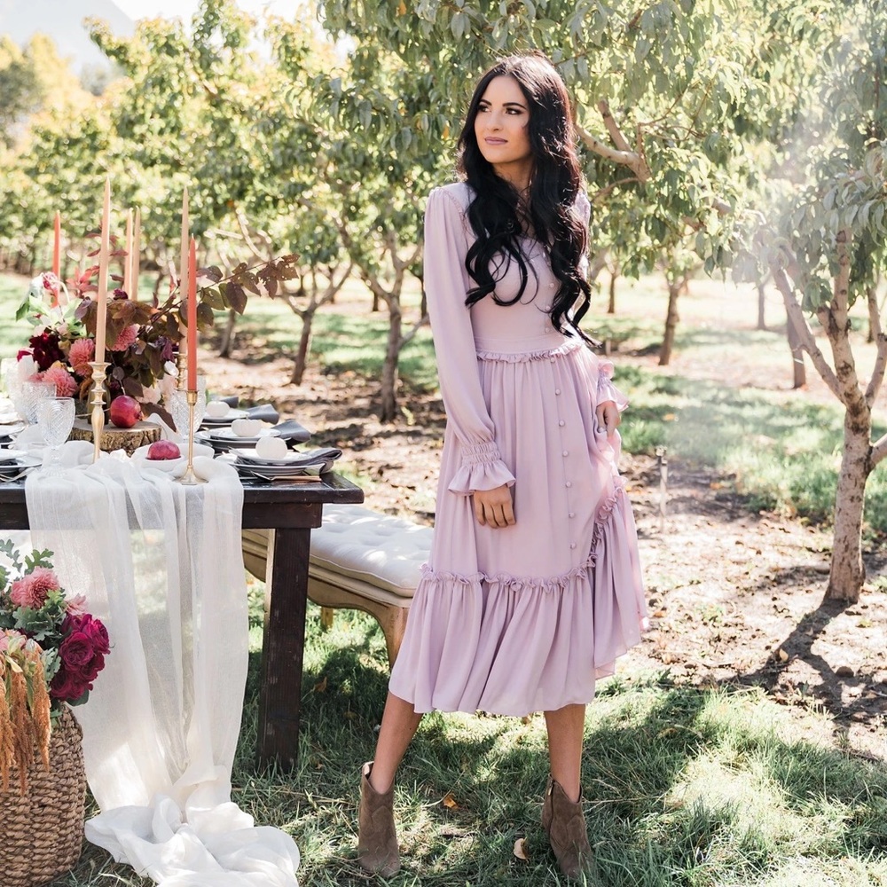 ISO Rachel Parcell Chateau Dress lilac purple